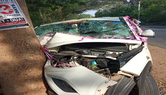 ବିବାହ ସାରି ଫେରୁଥିବା ଗାଡ଼ି ଦୁର୍ଘଟଣାଗ୍ରସ୍ତ: ୬ ଆହତ, ବରକନ୍ୟା ଗୁରୁତର