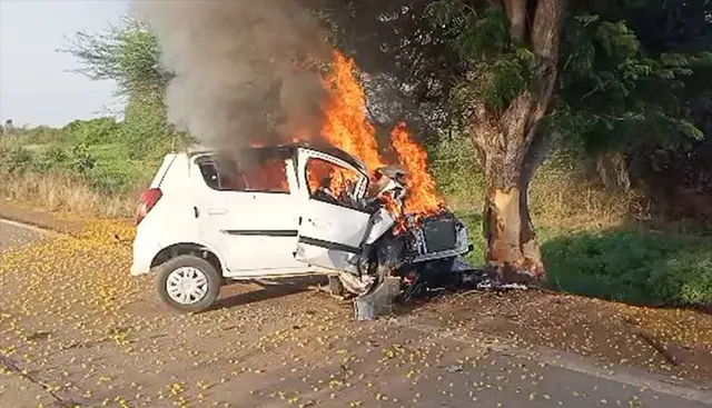 ମଧ୍ୟପ୍ରଦେଶରେ କାର୍‌ ଜଳିଗଲା, ନବବିବାହିତ ଦମ୍ପତି ସମେତ ୪ ଜୀବନ୍ତ ଦଗ୍ଧ