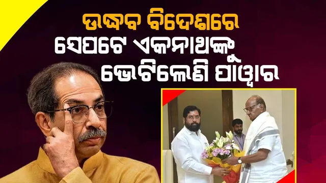 ଉଦ୍ଧବ ବିଦେଶରେ, ସେପଟେ ଏକନାଥଙ୍କୁ ଭେଟିଲେଣି ଶରଦ ପାଓ୍ବାର