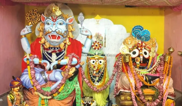 ଆଡ଼ପ ମଣ୍ଡପରେ ମହାପ୍ରଭୁଙ୍କ ନୃସିଂହ ଅବତାର। (ଫଟୋ: ସୁରେଶ ନାଇଡୁ, ଜୟପୁର)