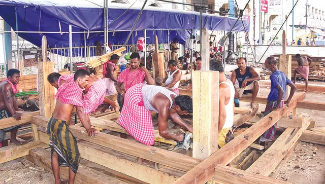 ତିନି ରଥର ପ୍ରଥମ ଭୂଇଁ ଫ୍ରେମ୍‌ ନିର୍ମାଣ ଶେଷ