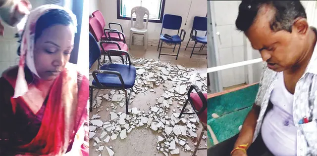 ୫-ଟି ସ୍କୁଲ୍‌ ଛାତରୁ ଖସିଲା ପ୍ଲାଷ୍ଟର୍‌, ଶିକ୍ଷୟିତ୍ରୀ ଗୁରୁତର; ସିଆର୍‌ସିସି ଆହତ