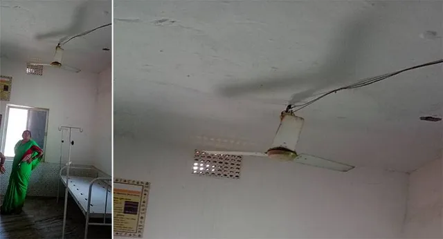 ଡାକ୍ତରଖାନା ଛାତରୁ ଖସିଲା କଂକ୍ରିଟ