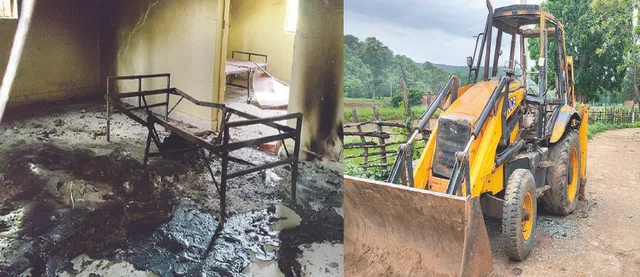 ନୂଆପଡ଼ାରେ ମାଓ ତାଣ୍ଡବ: ବିଟ୍ ହାଉସ୍‌ ଉଡ଼ାଇଲେ, ଜେସିବି ଜାଳିଦେଲେ