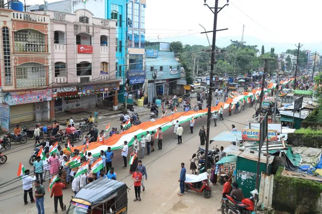 ଜୟପୁରରେ ୪୫୨ମିଟର ତ୍ରିରଙ୍ଗା ଶୋଭାଯାତ୍ରା