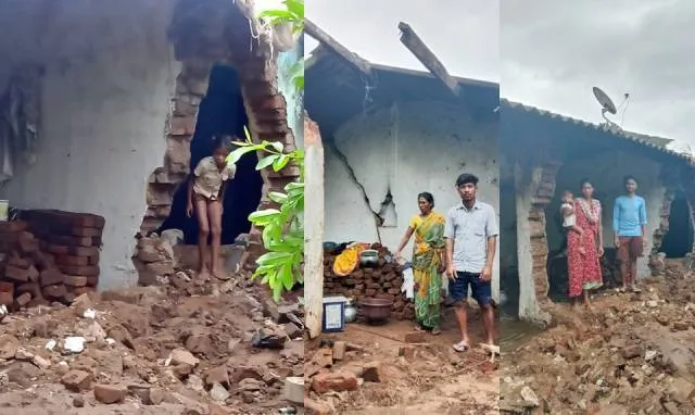 ଲଗାଣ ବର୍ଷାରେ ଘରର କାନ୍ଥ ଭାଙ୍ଗିଲା; ବେଘରର ହେଲେ ୨ ପରିବାର, ଅଳ୍ପକେ ବର୍ତ୍ତିଲେ ୨ ପରିବାରର ସଦସ୍ୟ