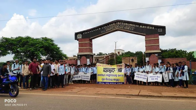 ସମ୍ବାଦ ଉପରେ ଆକ୍ରୋଶମୂଳକ ପଦକ୍ଷେପ ବିରୋଧରେ ଖୋର୍ଦ୍ଧା ଛାତ୍ର ସଂଗଠନର ବିକ୍ଷୋଭ