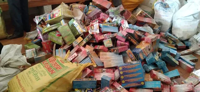 ବାଣ ଗୋଦାମ ଉପରେ ଚଢ଼ଉ; ୨୦ ଲକ୍ଷରୁ ଊର୍ଦ୍ଧ୍ବ ମୂଲ୍ୟର ବାଣ ଜବତ, ମାଲିକ ଅଟକ