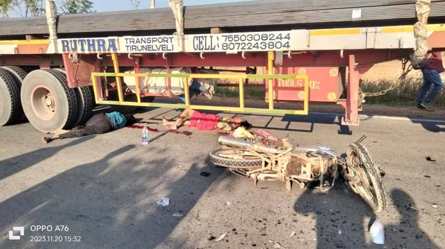 ଟ୍ରକ ଧକ୍କାରେ ସ୍ବାମୀ ମୃତ, ସ୍ତ୍ରୀ ଗୁରୁତର