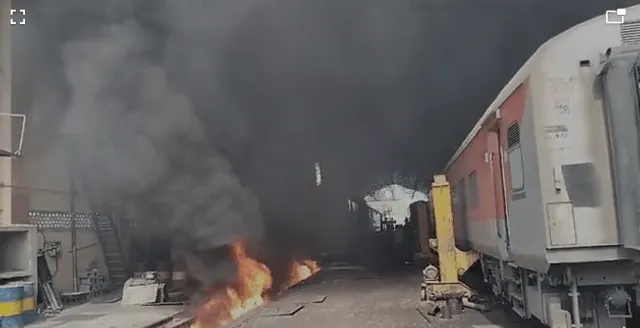 ପୁରୀ ରେଳ ଷ୍ଟେସନର କୋଚିଂ ଡିପୋରେ ଅଗ୍ନିକାଣ୍ଡ