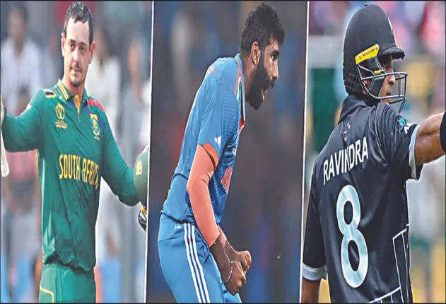 ମାସର ଶ୍ରେଷ୍ଠ ଖେଳାଳି ଦୌଡ଼ରେ ଡି’କକ୍‌, ବୁମରା, ରାଚିନ