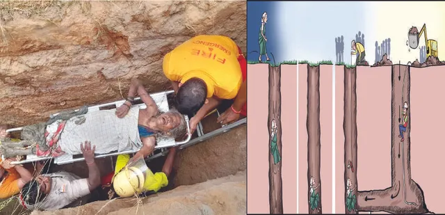 ଖୋଲା ନଳକୂଅ ଗାତରେ ପଡ଼ି ଜୀବନ ଗଲା: ୫ ଘଣ୍ଟାର କସରତ ପରେ ଉଦ୍ଧାର