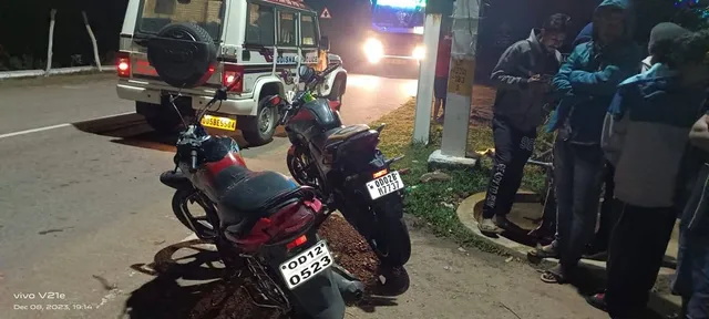 ଦୁଇ ବାଇକ ମୁଁହାମୁଁହି ଧକ୍କା; ଜଣେ ମୃତ, ତିନି ଆହତ