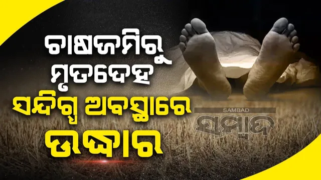 ଚାଷଜମିରେ ମୃତଦେହ ଠାବ; ପରିବାର ଲୋକ ଆଣିଲେ ହତ୍ୟା ଅଭିଯୋଗ, ଜଣେ ଅଟକ