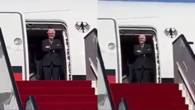 ବିମାନ ଦ୍ବାରରେ କାହିଁକି ଅଧଘଣ୍ଟା ହାତଜାକି ଠିଆ ହେଲେ କତର୍‌ ଗସ୍ତରେ ଯାଇଥିବା ଜର୍ମାନ୍‌ ରାଷ୍ଟ୍ରପତି