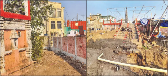 ନବନିର୍ମାଣ ଯୋଗୁ ଦୋଳବେଦି ସଂକୁଚିତ: ପ୍ରଶସ୍ତ ପାହାଚ ବି ତାଡ଼ିଦେଲେ, ଦୋଳ ପରିକ୍ରମାରେ ବିଘ୍ନ ଆଶଙ୍କା