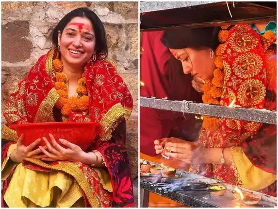 ରାମଙ୍କ ଦର୍ଶନ ପରେ ପରିବାର ସହ କାମାକ୍ଷା ମନ୍ଦିରରେ ପହଞ୍ଚିଲେ ତମନ୍ନା ଭାଟିଆ