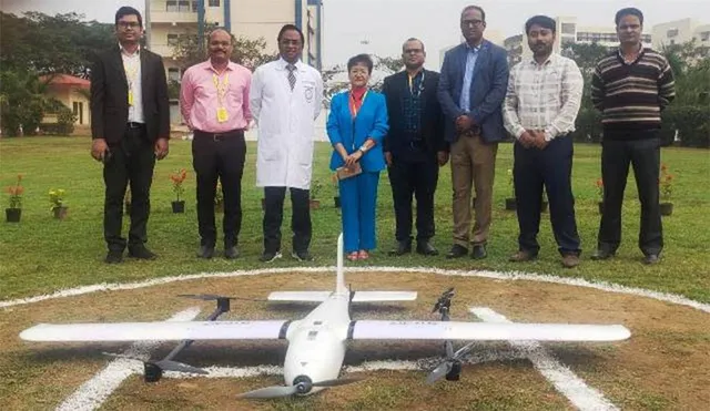 ଏମ୍‌ସରେ ଡ୍ରୋନ୍‌ର ପରୀକ୍ଷା ସଫଳ: ୩୫ ମିନିଟ୍‌ରେ ଗଲା ୬୦ କିଲୋମିଟର