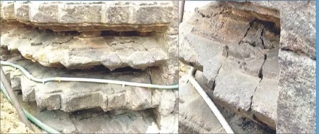 ଅବହେଳା ସୀମା ଟପିଲା: ଉତ୍ତରଦ୍ବାରରେ ଫାଟ, ଫାଟିଗଲାଣି ପଦ୍ମପାଖୁଡ଼ା