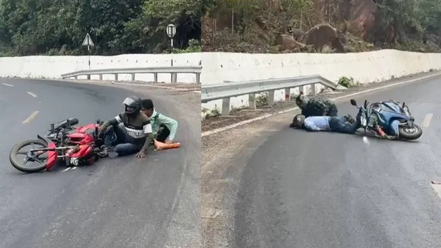 କଳିଙ୍ଗାଘାଟିରେ ପଡ଼ିଥିବା ତେଲ ଯୋଗୁଁ ଦୁର୍ଘଟଣାର ଶିକାର ହେଉଛନ୍ତି ବାଇକ୍‌ ଚାଳକ