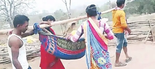 ଗାଁକୁ ନାହିଁ ରାସ୍ତା, ଆସିଲାନି ଆମ୍ବୁଲାନ୍ସ: ଦୋଳାରେ ବୁହାହେଲେ ଗର୍ଭବତୀ ଆଶାକର୍ମୀ