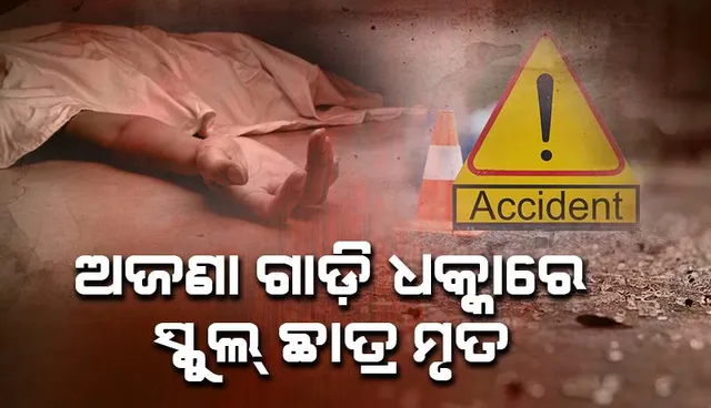 ଅଜଣା ଗାଡ଼ି ଧକ୍କାରେ ଚାଲିଗଲା କେନ୍ଦ୍ରୀୟ ବିଦ୍ୟାଳୟ ଛାତ୍ରଙ୍କ ଜୀବନ