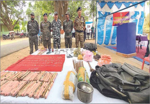 ଯୁଗସାଇପାଟଣା ସଂରକ୍ଷିତ ଜଙ୍ଗଲରେ ମାଓବାଦୀ ଶିବିର ଠାବ: ଛତ୍ରଭଙ୍ଗ ଦେଲେ ମାଓବାଦୀ, ବହୁ ସାମଗ୍ରୀ ଜବତ