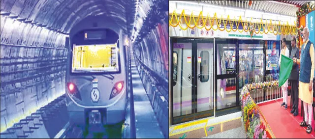 ଭାରତର ପ୍ରଥମ ଅଣ୍ଡର୍‌ୱାଟର ମେଟ୍ରୋ: ୪୫ ସେକେଣ୍ଡରେ ୫୨୦ ମିଟର