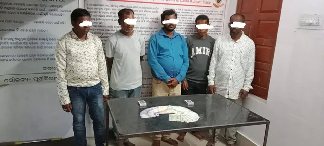 ଜୁଆଆଡ୍ଡାରେ ଚଢ଼ାଉ, ୫ଜୁଆଡ଼ି ଗିରଫ