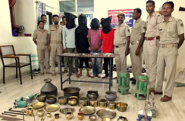 ସୁନାଗହଣା ସହ ବହୁ ଚୋରି ସାମଗ୍ରୀ ଜବତ; ୪ କୁଖ୍ୟାତ ଚୋର ଗିରଫ