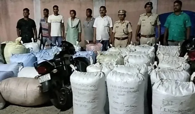 ୧ କୋଟି ୭୫ ଲକ୍ଷ ଟଙ୍କାର ବିପୁଳ ପରିମାଣର ଗଂଜେଇ ଜବତ