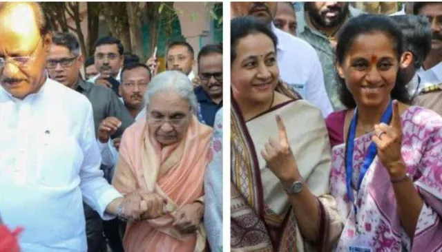 ଭୋଟ୍‌ ଦେବା ପରେ ଅଜିତ ପାୱାରଙ୍କ ମା’ଙ୍କୁ ଭେଟିଲେ ସୁପ୍ରିୟା ସୁଲେ