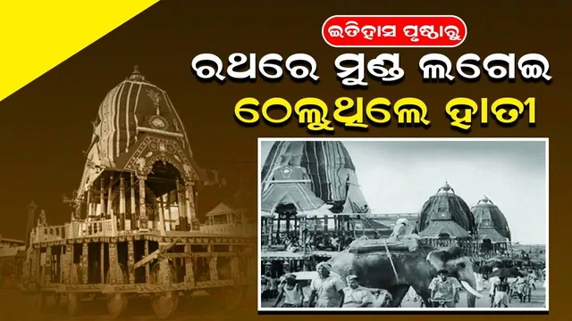 ଇତିହାସ ପୃଷ୍ଠା: ରଥରେ ମୁଣ୍ଡ ଲଗେଇ ଠେଲୁଥିଲେ ହାତୀ