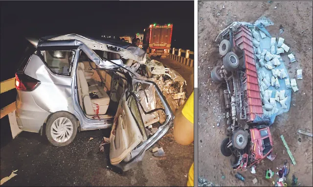 କାର୍‌କୁ ପିଟି କୁଆଖାଇ ପୋଲ ତଳକୁ ଖସିଲା ଟ୍ରକ୍‌: ଟେଲି ଅଭିନେତ୍ରୀ ମୃତ, ୫ ଗୁରୁତର