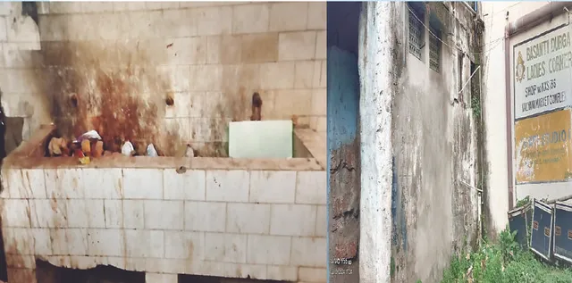 କଲ୍ୟାଣୀ ମାର୍କେଟର କଲ୍ୟାଣ କେବେ ହେବ: ଛାତରୁ ପ୍ଲାଷ୍ଟର୍‌ ଖସିଲାଣି