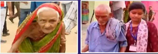 ଧାଡ଼ିରେ ଛିଡ଼ା ହୋଇ ମତାଧିକାର ସାବ୍ୟସ୍ତ କଲେ ୧୦୫ ବର୍ଷୀୟା ବୃଦ୍ଧା