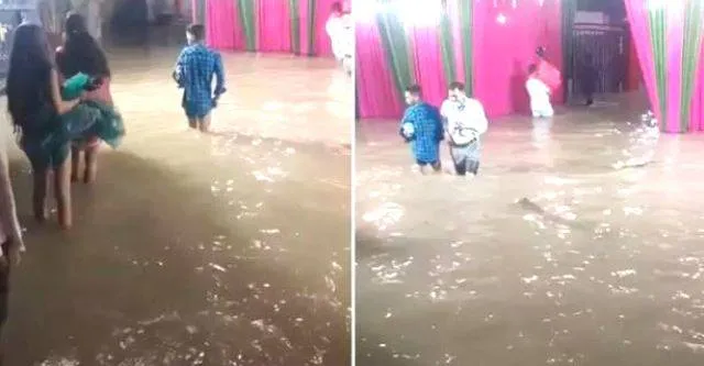 ଭୋଜି ଖାଇବା ନିଶା: ଅଣ୍ଟାଏ ପାଣିରେ ପଶି ଖାଇଲେ ଲୋକେ, ଭିଡ଼ିଓ ଭାଇରାଲ