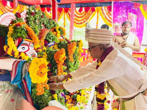 ନଭି ମୁମ୍ବାଇର ଖାରଘର ଜଗନ୍ନାଥ ମନ୍ଦିରରେ ବାହୁଡ଼ାଯାତ୍ରା