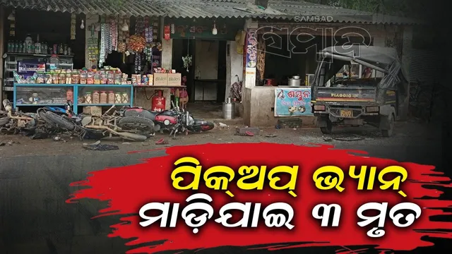ଚା’ ପିଉଥିବା ବେଳେ ପିକଅପ୍ ଭ୍ୟାନ୍ ଦେଲା ଧକ୍କା: ୩ ମୃତ, ଜଣେ ଆହତ
