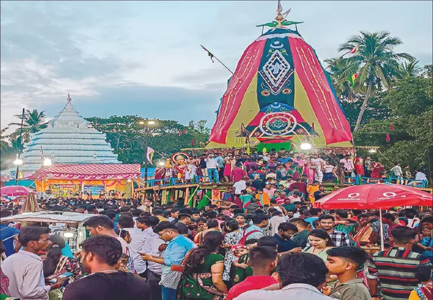 ତୁଳସୀକ୍ଷେତ୍ରରେ ବାହୁଡ଼ାଯାତ୍ରା: ବଡ଼ଦେଉଳମୁହାଁ ବଡ଼ଠାକୁର; ଆଜି ହେବ ରଥଟଣା