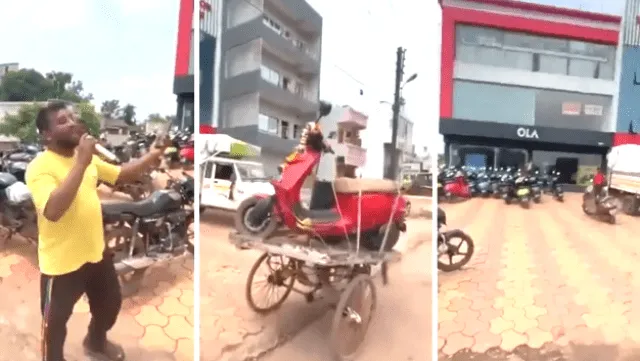 ଓଲା ସ୍କୁଟି ବାଟରେ ଅଟକିଲା, ସର୍ଭିସ୍ ସେଣ୍ଟର ସାମ୍ନାରେ ଏଭଳି ଗୀତ ଗାଇବା ଆରମ୍ଭ କଲେ ଗ୍ରାହକ, ଭିଡିଓ ଭାଇରାଲ...