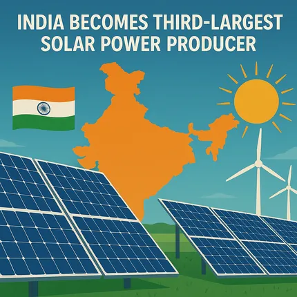 India Hits 50% Non-Fossil Fuel Capacity, Surpasses Japan in Solar PV