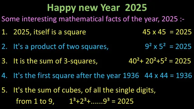 The mathematics & geometry of 2025