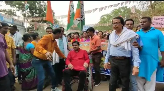 তৃণমূল প্রার্থীর সমর্থনে মহামিছিল লাউদোহার মাধাইপুরে