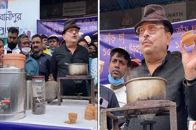 চা বিক্রি করছেন মদন মিত্র!