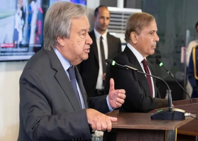 বন্যা থেকে পুনর্বাসন ও পুনরুদ্ধারের জন্য পাকিস্তানের ব্যাপক আর্থিক সহায়তা প্রয়োজনঃ জাতিসংঘ মহাসচিব