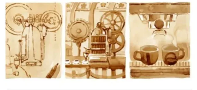 গুগল ডুডল এসপ্রেসো মেশিনের উদ্ভাবক অ্যাঞ্জেলো মরিয়ন্ডোর জন্মবার্ষিকী উদযাপন করেছে