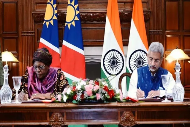 নামিবিয়ার সঙ্গে ৩ টি সমঝোতা স্মারক স্বাক্ষর করল ভারত