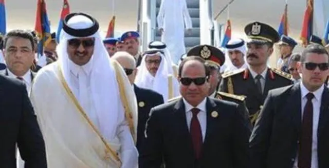 প্রথমবারের মতো কাতার সফরে সিসি