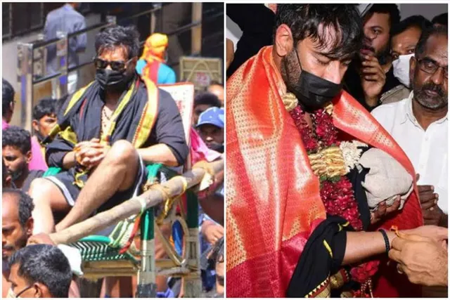 শবরীমালা পুজো দিতে পাল্কি চেপে অজয়